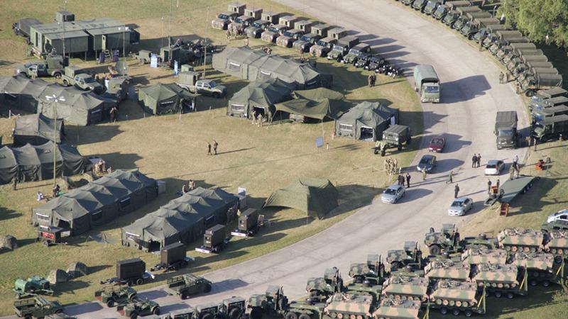 Mobile Solar Light Tower for Military Camping