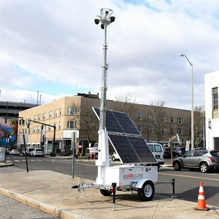 BIGLUX Mobile Solar-Powered Portable CCTV Surveillance Tower IP65 Waterproof DC24V Input Security System suppliers