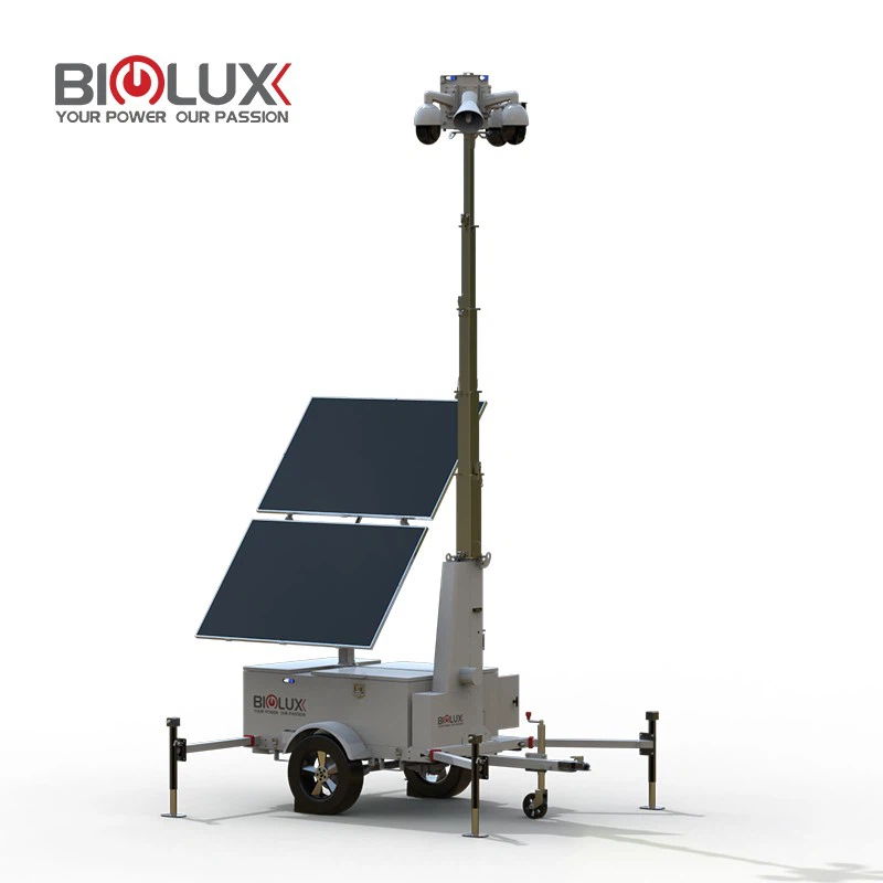 Customizable Solar Security Trailer For Remote Site Monitoring