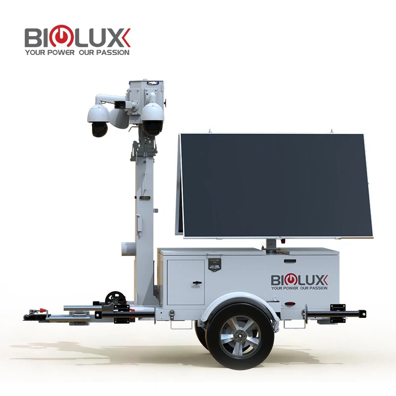 Customizable Solar Security Trailer For Remote Site Monitoring