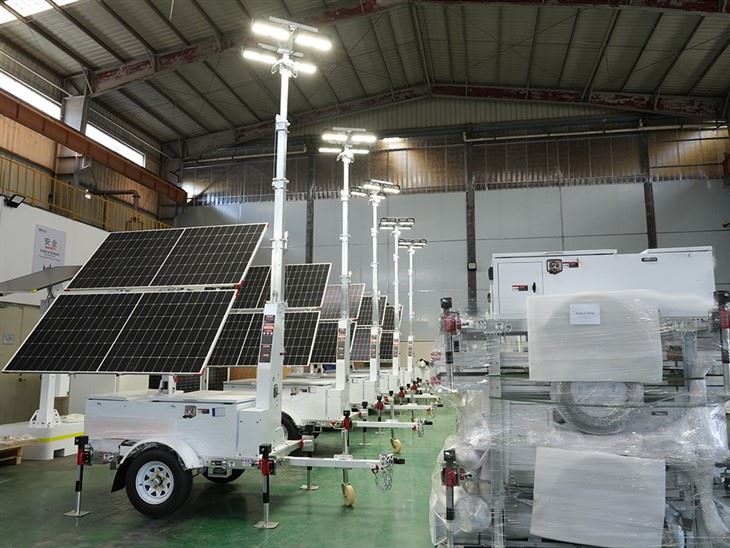 Mobile Construction Site Solar Lighting Tower factory