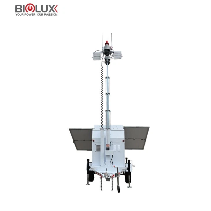 Mobile Solar Site Security CCTV Tower