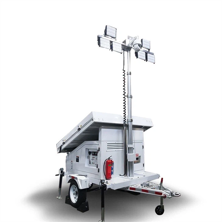 Construction Trailer With Solar Generator And Lights
