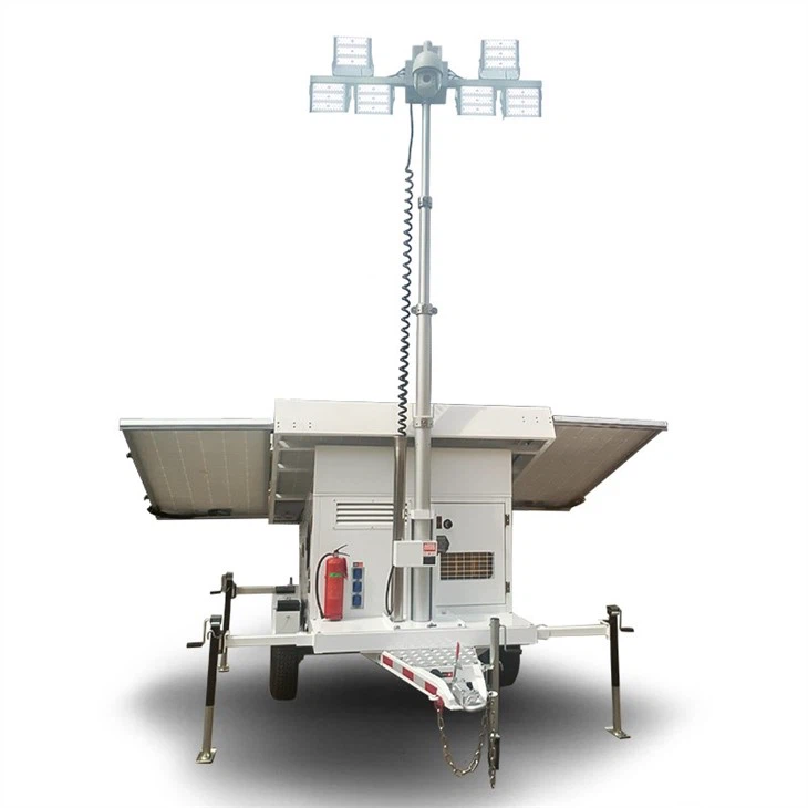 Construction Trailer With Solar Generator And Lights