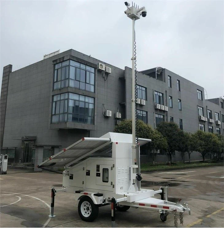 Lithium Battery Mobile Solar CCTV Tower