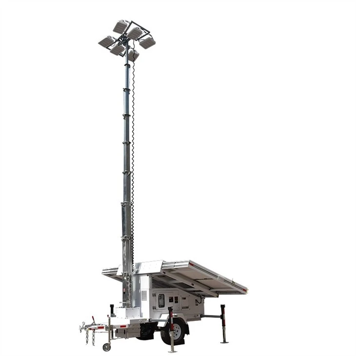 Mobile Solar Trailer With LED Lights