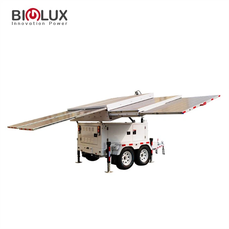 डीसी सोलर लाइट टॉवर 8 पैनलों के साथ