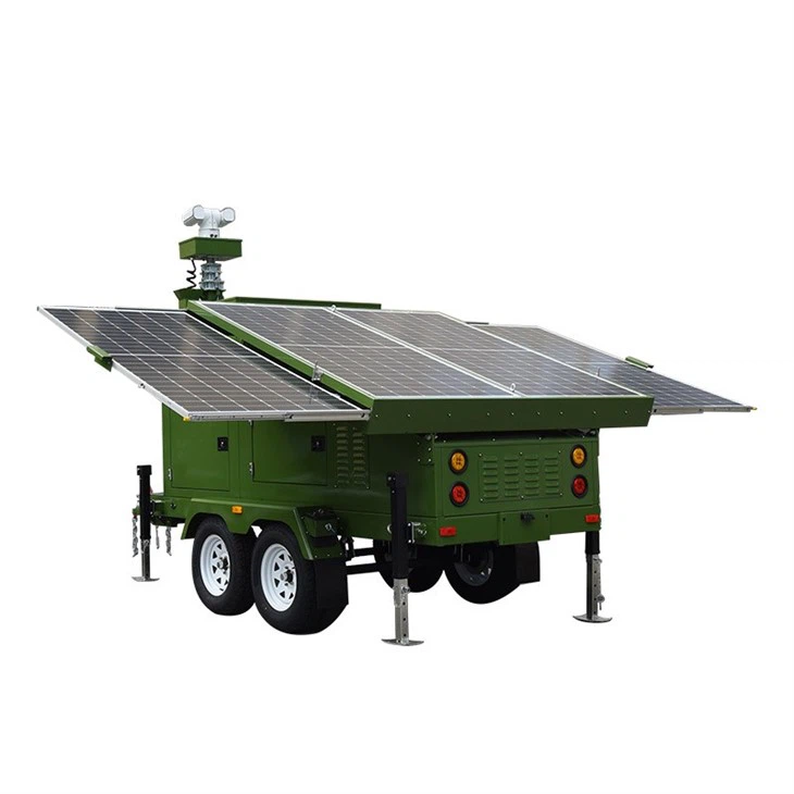 Mobile Solar Trailer 4 Panel Can Stall Camera Or Light