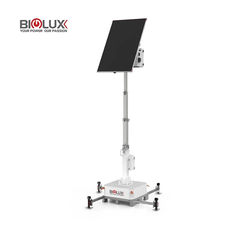 Portable Solar CCTV Towers With Support Legs factory